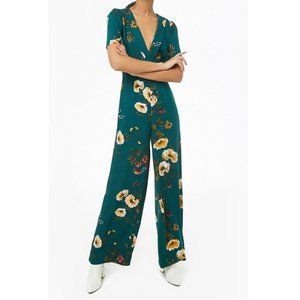 NWT Floral Emerald Jumpsuit